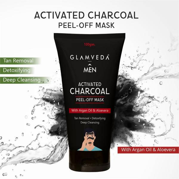 Glamveda Men Activated Charcoal Peel Off Mask | Grocsy