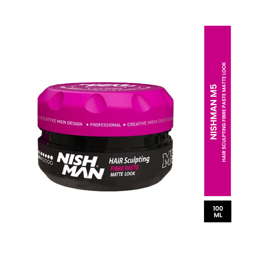 NishMan M5 Fibre Hair Sculpting Matte Look Wax | Grocsy