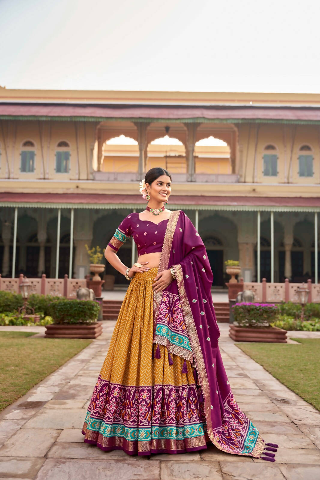 Designer Lehenga Choli for Women Indian Wedding Lehenga Choli by Infinity Export - Mustard | Grocsy