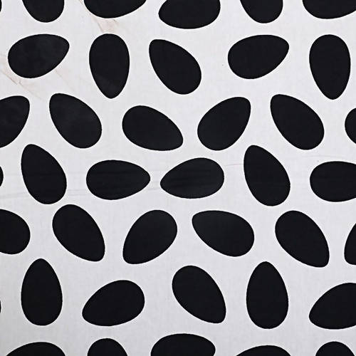 Vamika Printed Cotton Black & White Bedsheet With Pillow Covers (LEOC_ANDA_BL) | Grocsy
