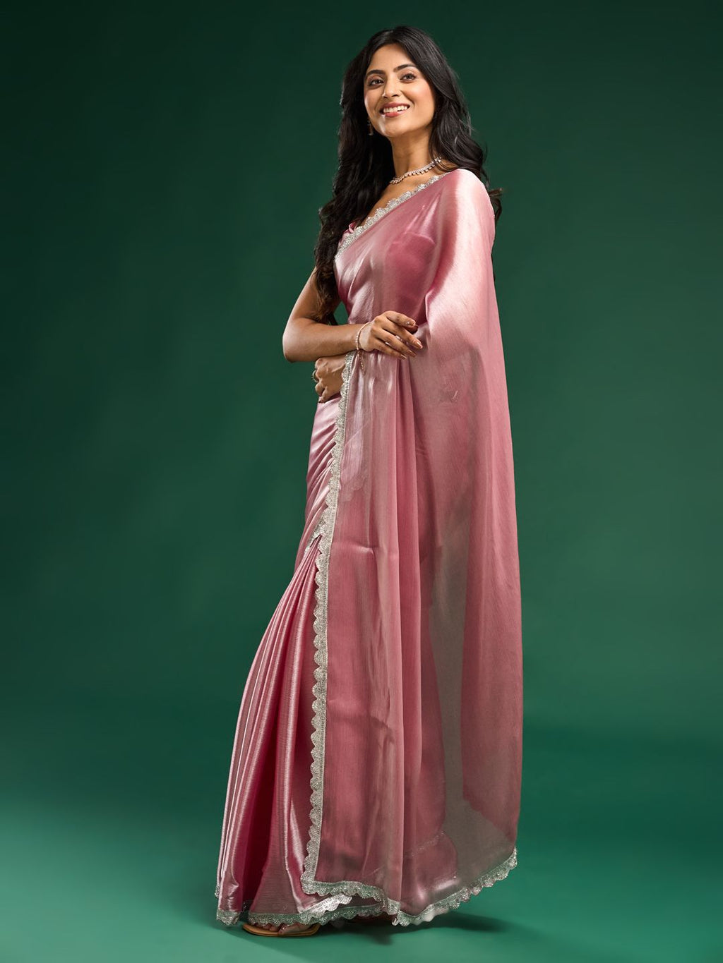 kasee Solid Embellished Saree | Grocsy