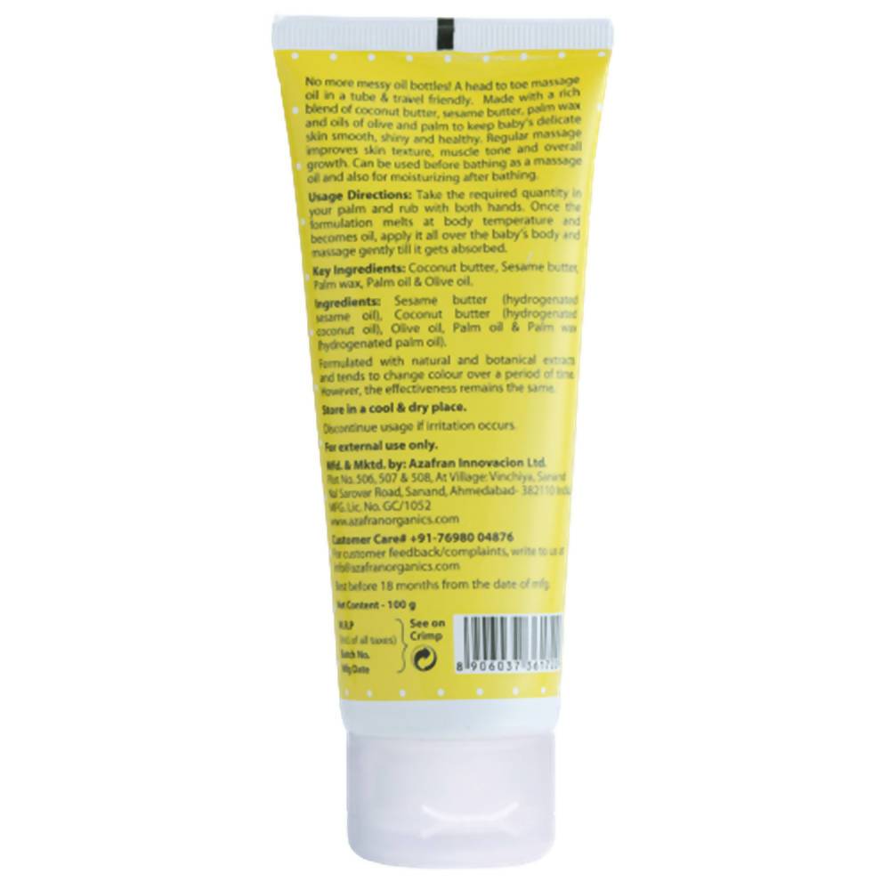 Azafran Organics Baby Massage Oil In A Tube | Grocsy