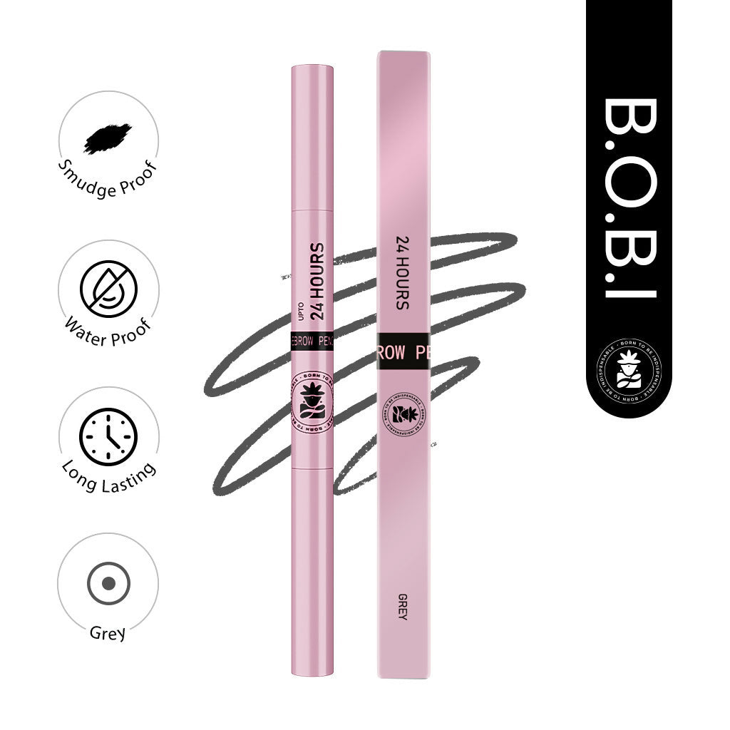 BOBI Eyebrow Pencil Grey Waterproof Smudgeproof Finish | Grocsy