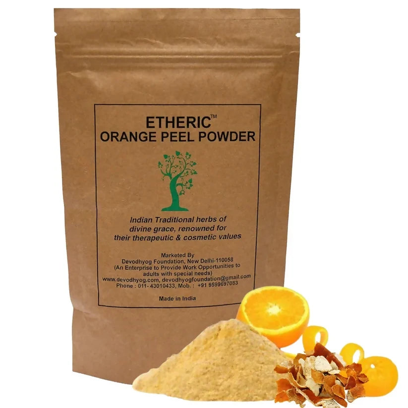 Etheric Orange Peel Powder – Natural Skin Brightening & Acne Care Face Pack | Grocsy