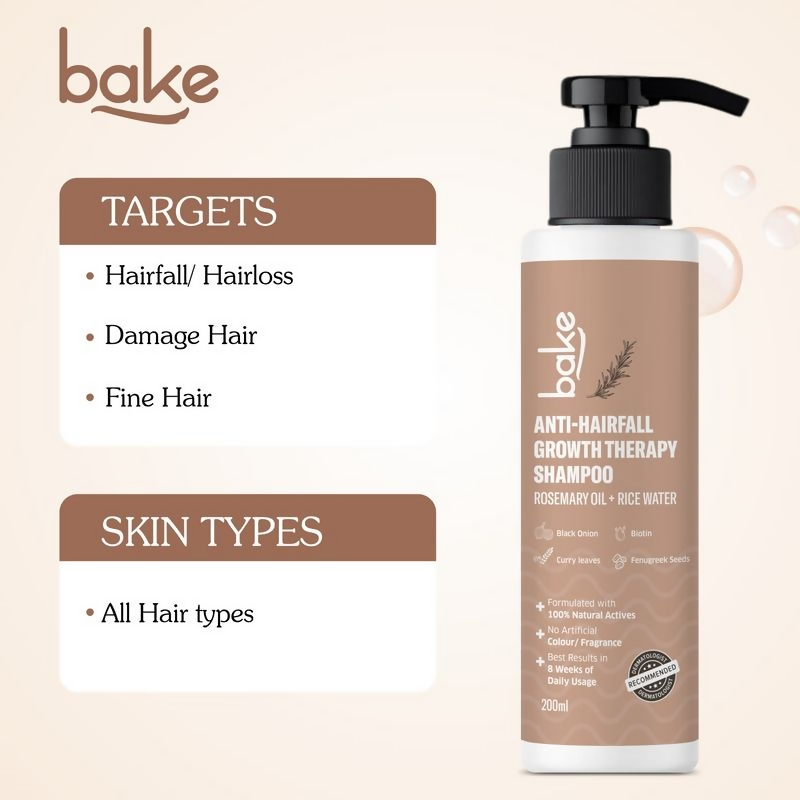 Bake Rosemary Anti Hair Fall Shampoo For Hair Fall Control & Hair Growth | Grocsy