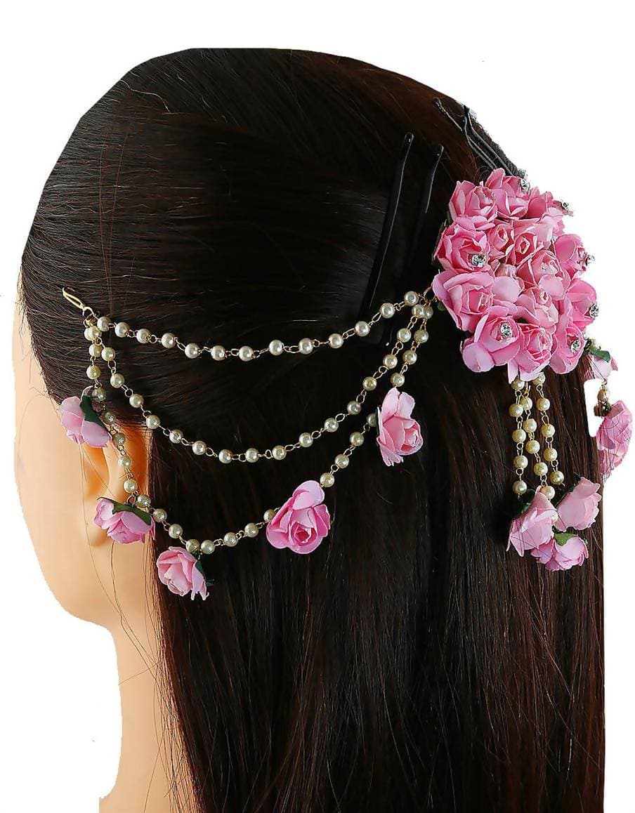 Baby Pink Flower Hair Accessories | Grocsy