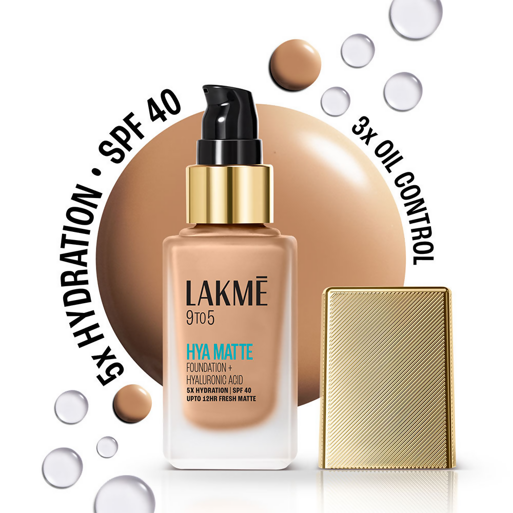 Lakme 9to5 Hya Matte Foundation + Hyaluronic Acid - Neutral Medium | Grocsy