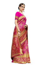 Vamika Banarasi Jaquard Pink Weaving Saree | Grocsy