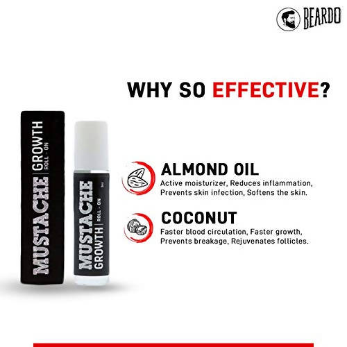 Beardo Mustache Growth Roll on | Grocsy