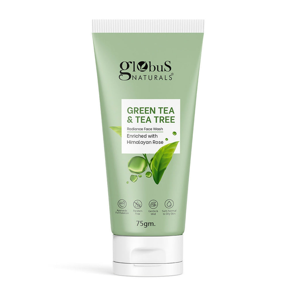 Globus Naturals Green Tea & Tea Tree Face Wash | Grocsy