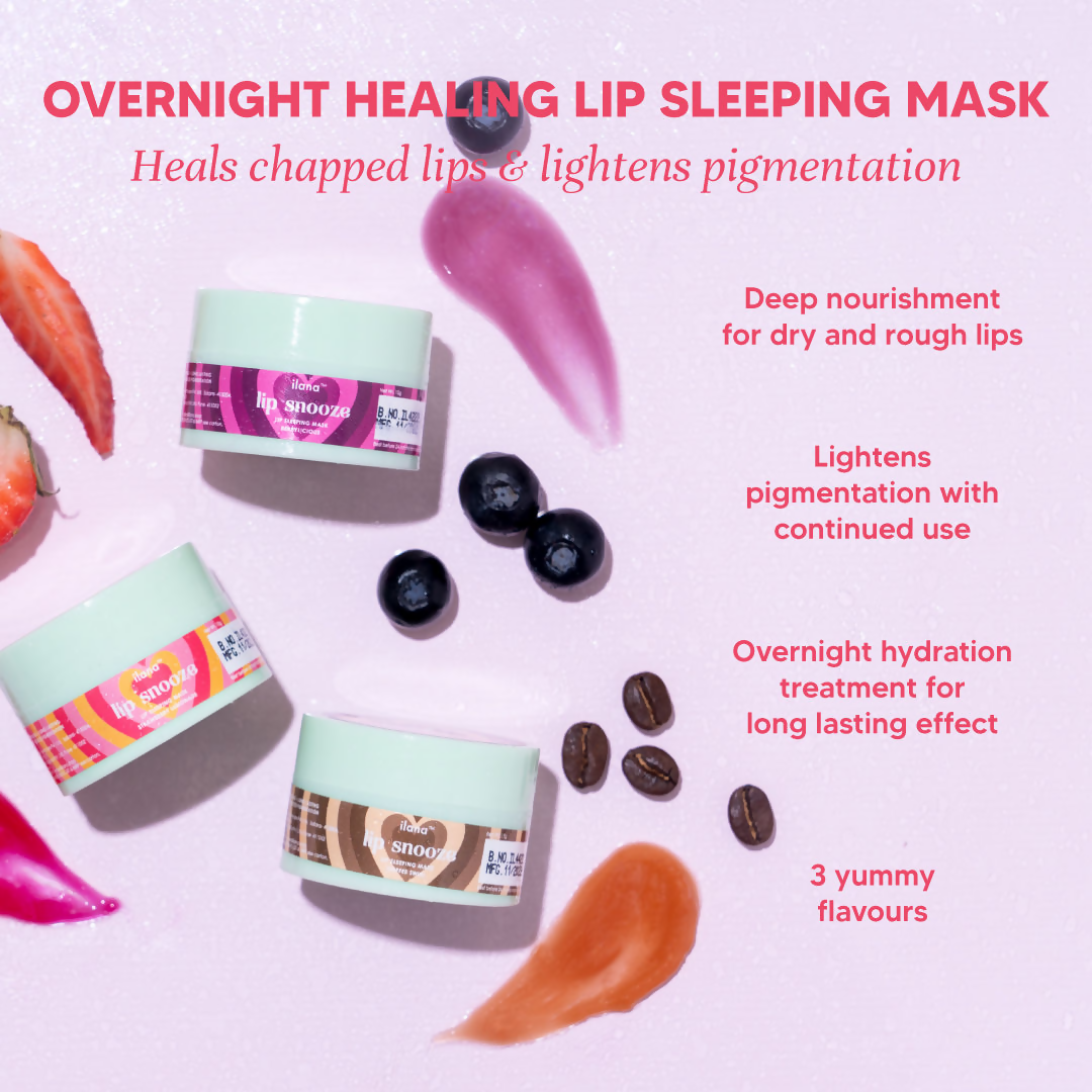 Ilana Lip Snooze Overnight Healing Vegan Lip Mask - Coffee Swirl | Grocsy