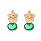 Nuyug 22K Gold Plated Verdant Bloom Studs | Grocsy