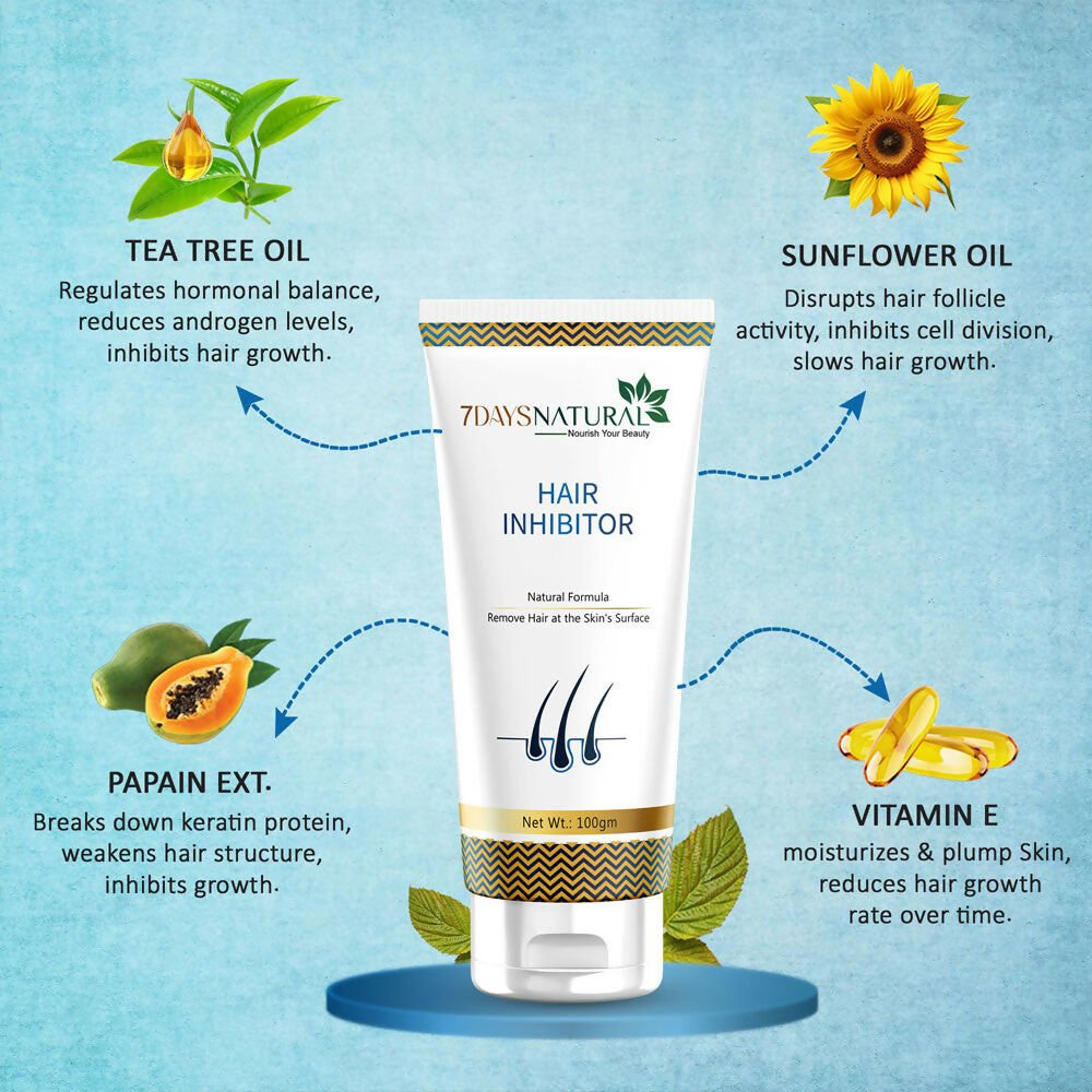 7 Days Organic Hair Inhibitor Permanent Hair Removal Cream | Grocsy