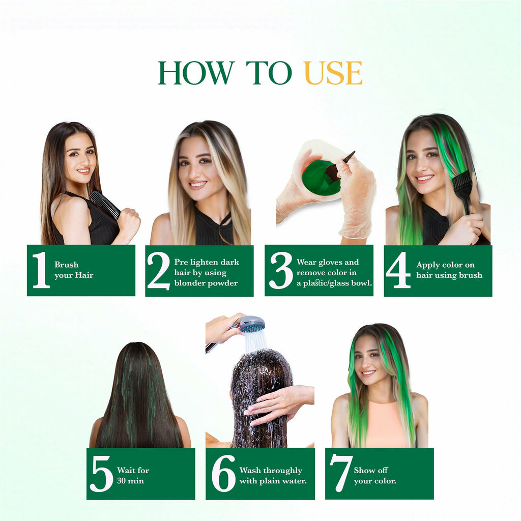 Cosglam Semi Permanent Hair Color for Women & Men (#41 Crazy Green) | Grocsy