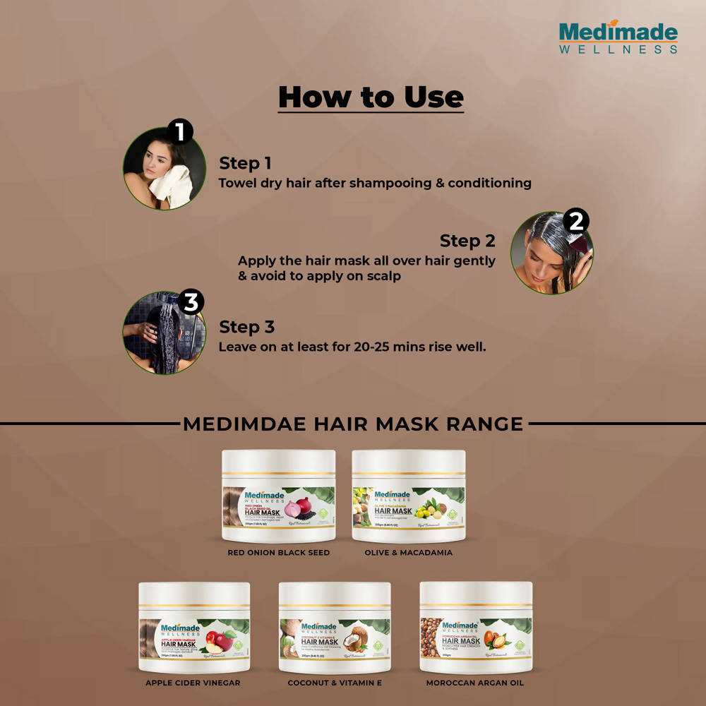 Medimade Wellness Coconut & Vitamin E Hair Mask | Grocsy