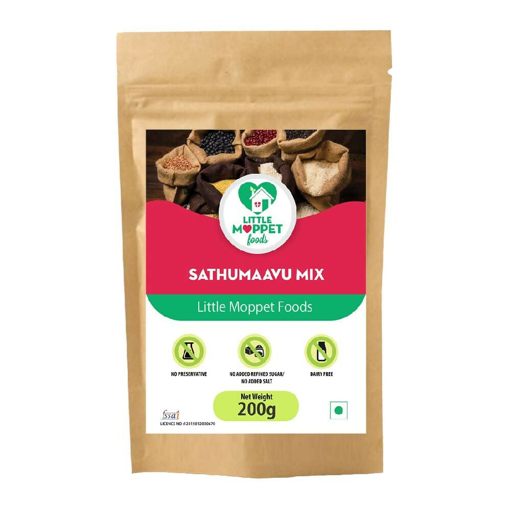 Little Moppet Foods Sathumaavu Mix for Babies - Free from Added Salt and Sugar with 13 Ingredients | Grocsy