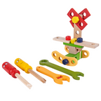 Nesta Toys Wooden Tool Kit Set with Tool Box, Pretend Play Portable Construction Tools Kit Toys for Kids, 36 Piece (3-8 Years) | Grocsy