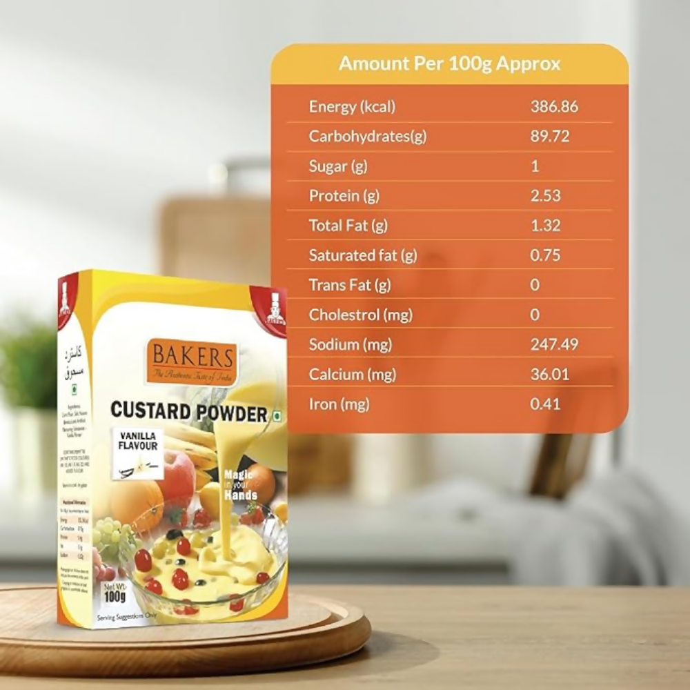 BAKERS Custard Powder - Vanilla | Grocsy