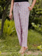 Aramya Straight Soft Cotton Floral Print Women's Kurta Set - Pink | Grocsy
