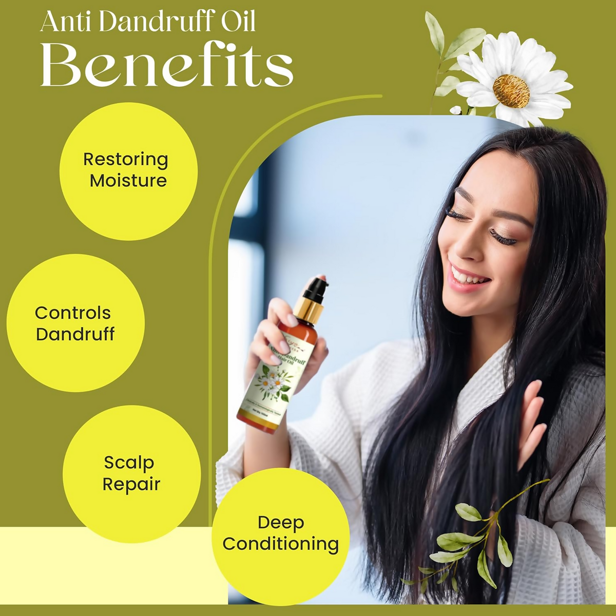 Siya Ayurveda Anti-Dandruff Oil - Ayurvedic Dandruff Treatment | Grocsy
