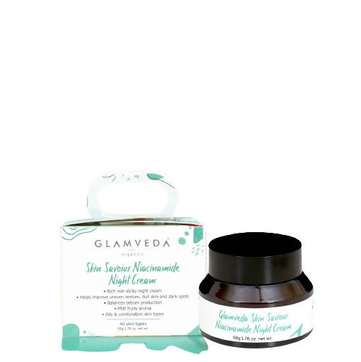 Glamveda Skin Saviour Niacinamide Intense Nourishing Night Cream | Grocsy