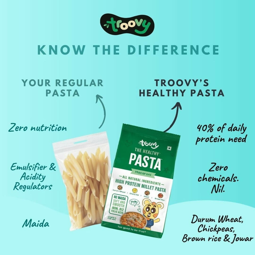 Troovy Millet Macaroni Pasta Protein & Iron rich | Grocsy