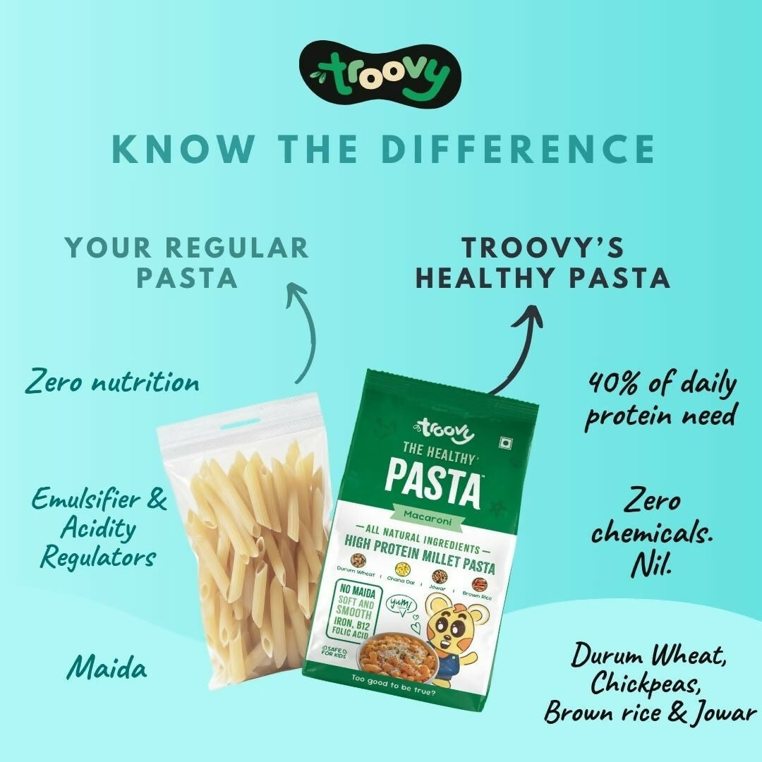 Troovy Millet Macaroni Pasta Protein & Iron rich | Grocsy
