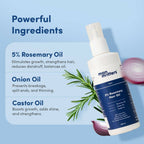 Man Matters Hair Oil With Rosemary, Onion, Bhringraj, Shikkai, Brahmi & Amla Oils | Grocsy