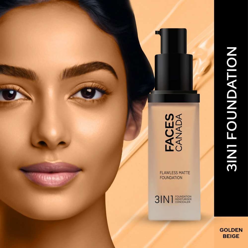 Faces Canada Flawless Matte Foundation - Golden Beige 032 | Grocsy