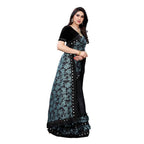 Vamika Black Lycra Designer Saree (Niya Black) | Grocsy