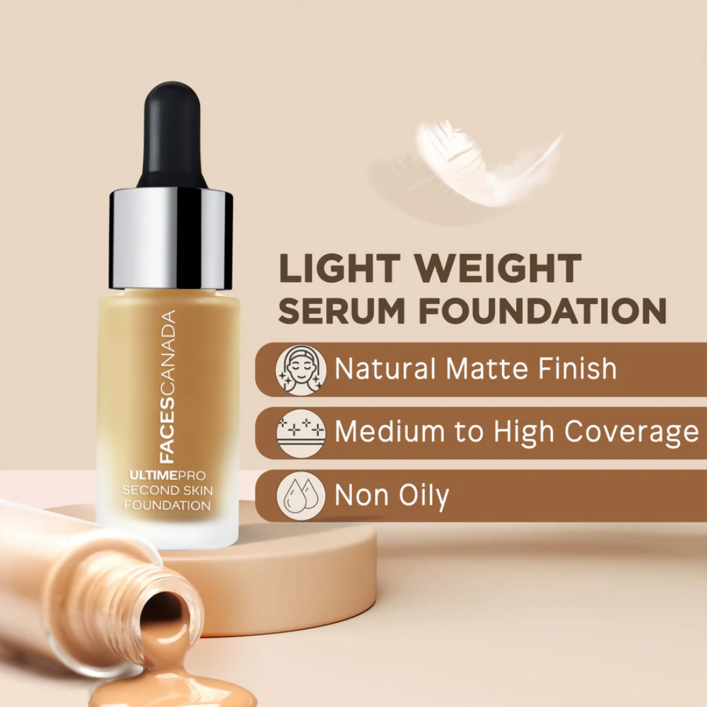 Faces Canada Ultime Pro Second Skin Foundation - Medium Natural 022 | Grocsy
