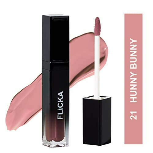 FLiCKA Set and Attack Liquid Matte Lipstick 21 Hunny Bunny - Nude | Grocsy