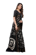 Vamika Black Linen Jari Border Saree (RADHIKA BLACK) | Grocsy