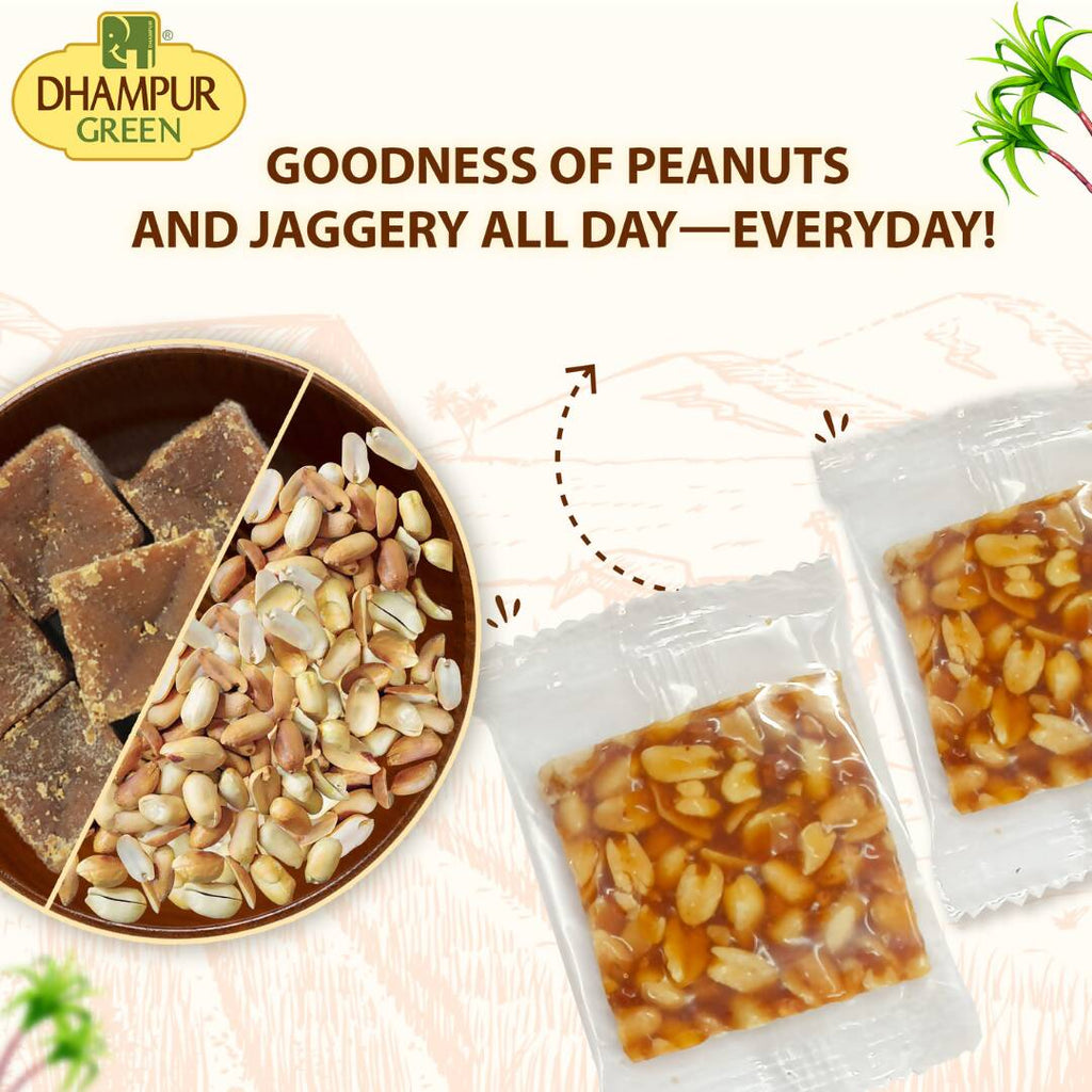 Dhampur Green Peanut Chikki | Grocsy