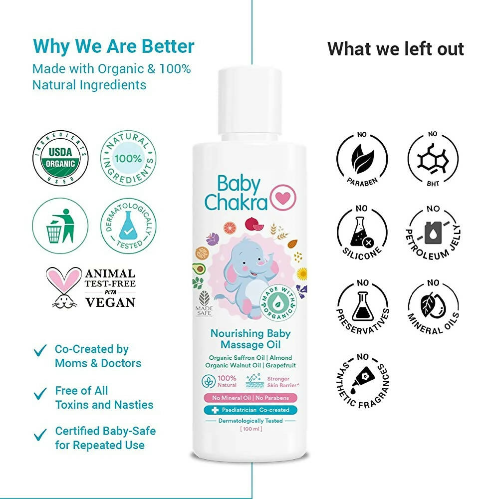 BabyChakra Nourishing Baby Massage Oil | Grocsy