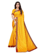Vamika Dola Silk Yellow Lace Border Bollywood Style Saree (SUCHI YELLOW) | Grocsy