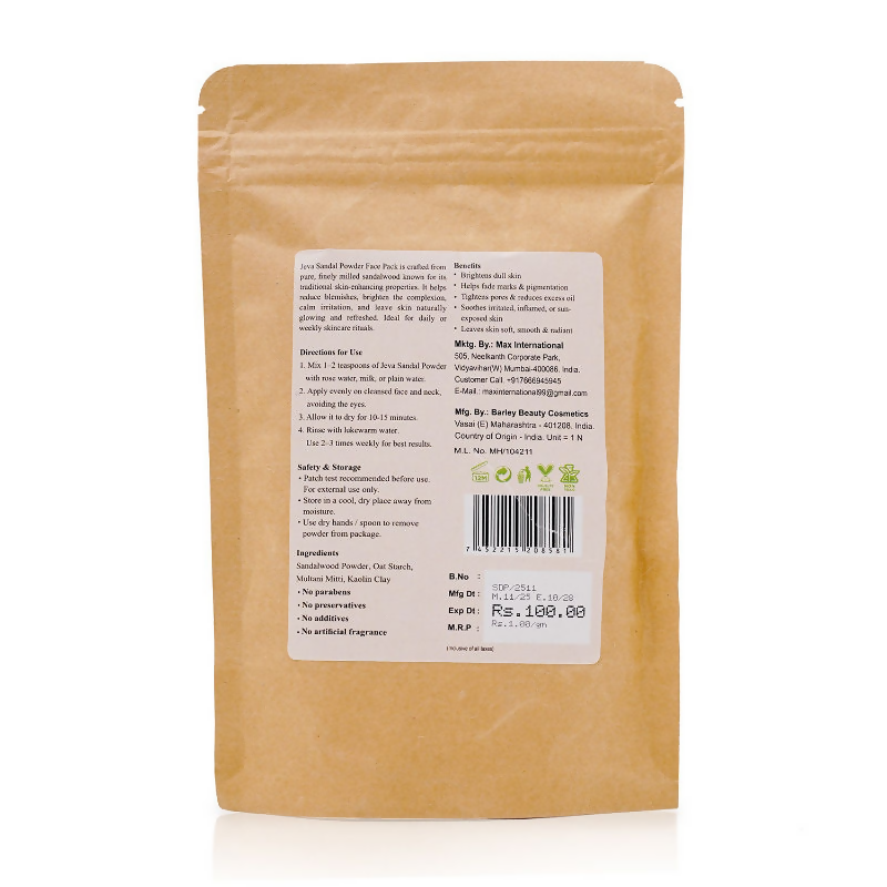 Jeva Sandalwood Powder Face Pack | Grocsy