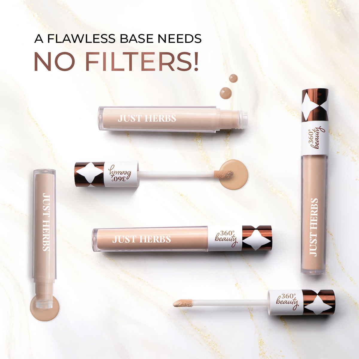 Just Herbs Full Cover Natural Filter Finish Concealer - Ivory | Grocsy