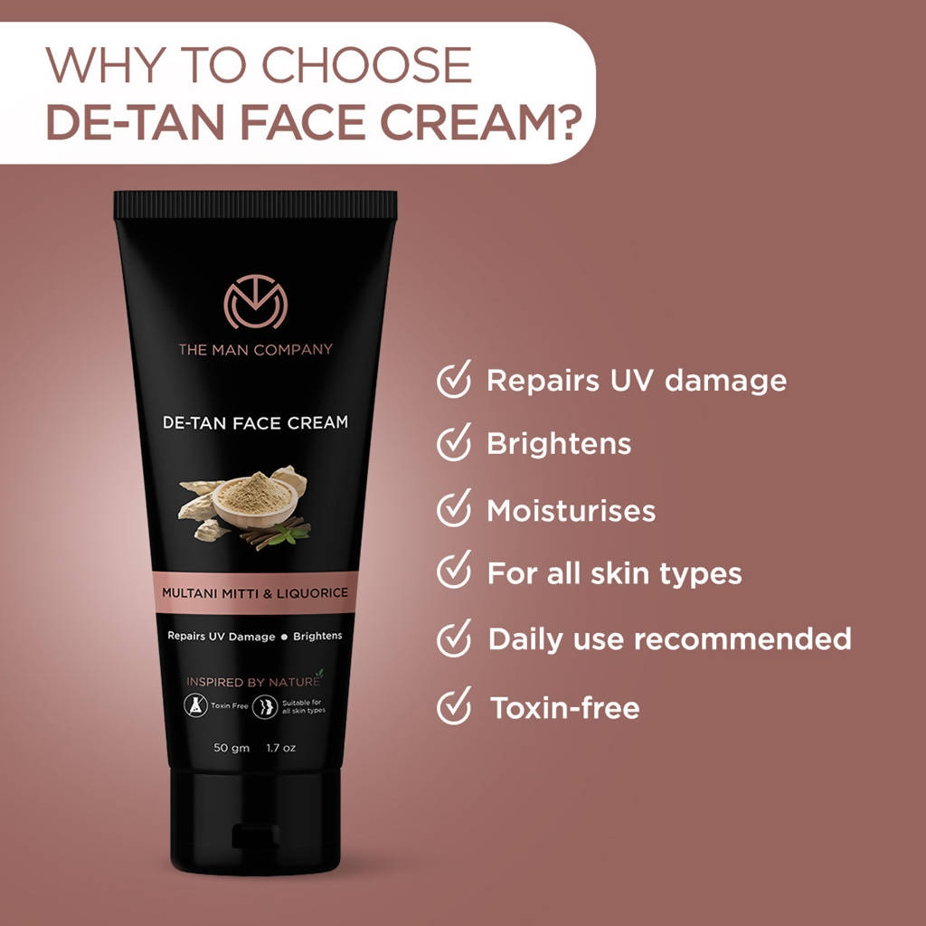 The Man Company De-Tan Face Cream | Grocsy