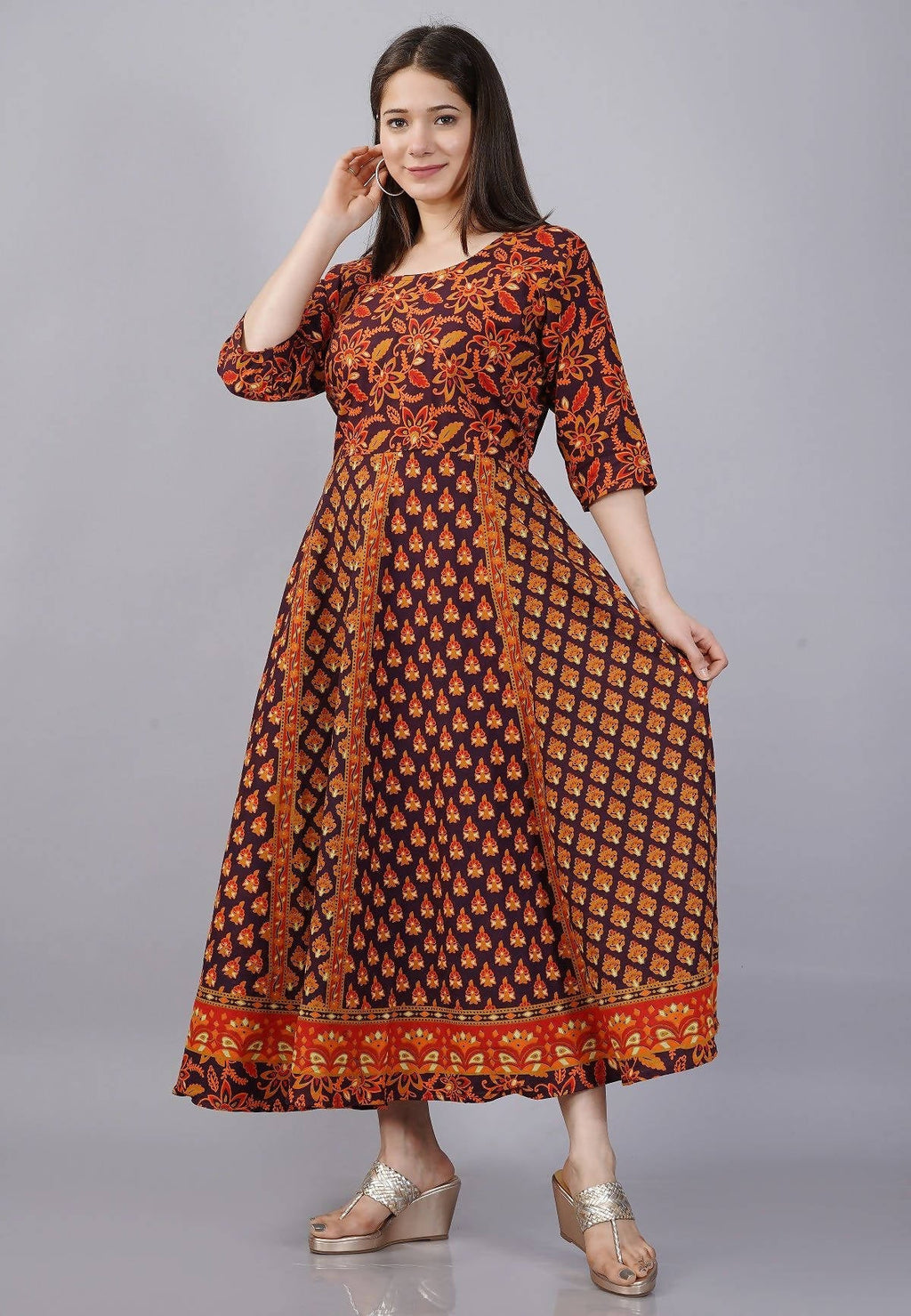 Vamika Multicolor Cotton Printed Party/Casual Wear Kurti (GAM28K) | Grocsy