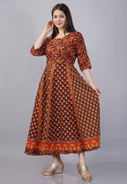 Vamika Multicolor Cotton Printed Party/Casual Wear Kurti (GAM28K) | Grocsy