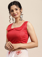 Saree Mall Women White & Red Bandhani Printed Poly Chiffon Sarees | Grocsy