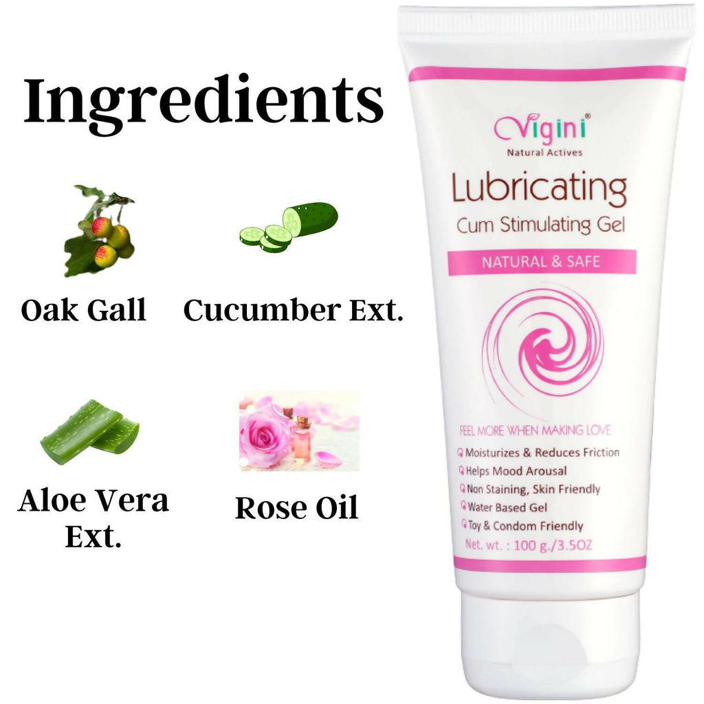 Vigini Natural Actives Vaginal Lubricant, Lubricating Cum Stimulating Lube Gel | Grocsy
