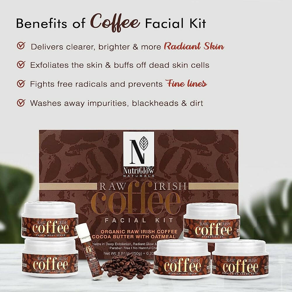 NutriGlow Natural’s Raw Irish Coffee Facial Kit | Grocsy