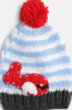 Chutput Kids Woollen Hand Knitted Fish And Pom Pom Detail Cap - Multicolor | Grocsy