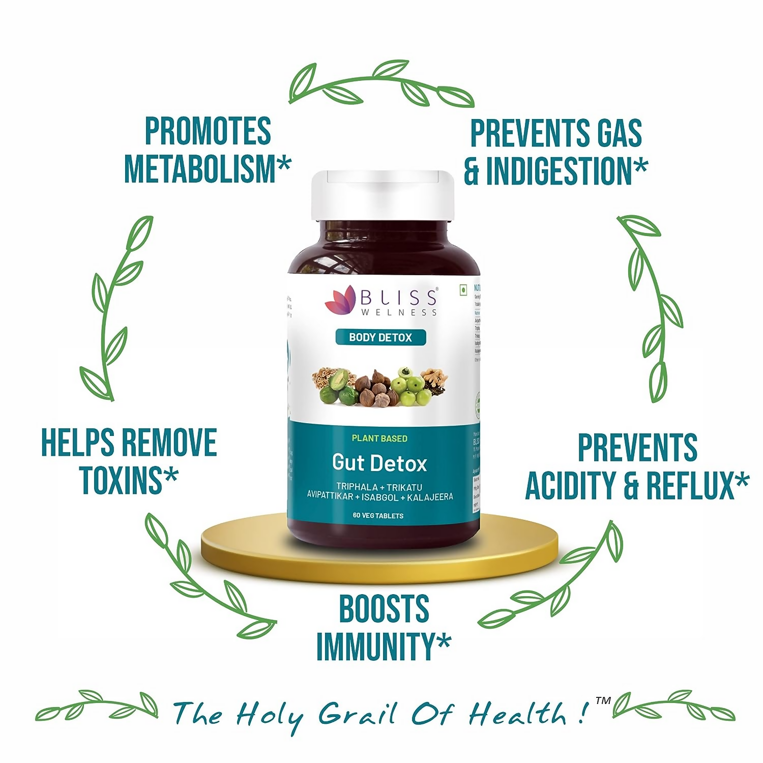 Bliss Welness Gut Detox Tablets | Grocsy