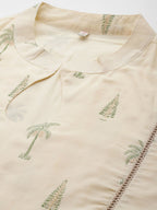Ahalyaa Women's Traditional wear Ethnic Dress - Off White | Grocsy
