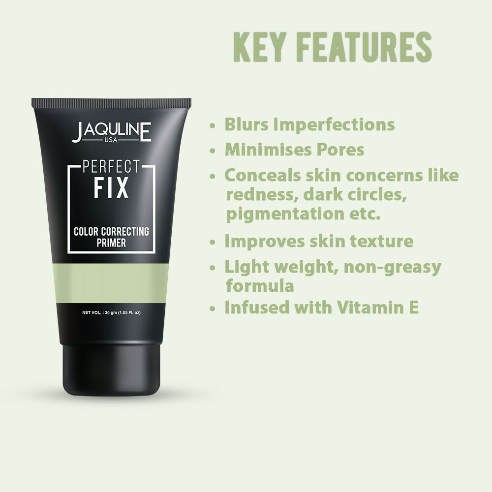 Jaquline USA Perfect Fix Color Correcting Primer - Green | Grocsy
