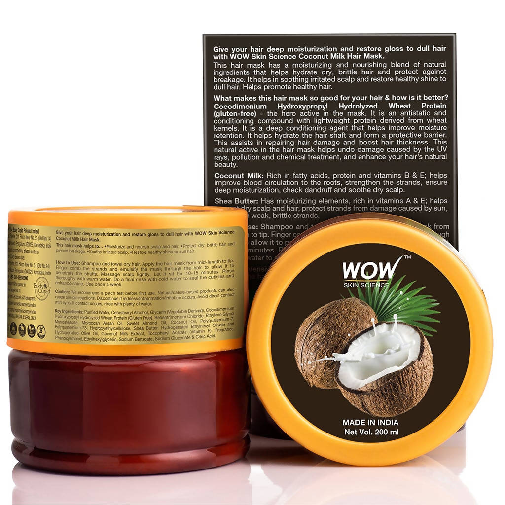 Wow Skin Science Coconut Milk Hair Mask | Grocsy