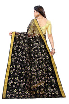 Vamika Black Printed Chiffon Saree (UJALA BLACK) | Grocsy
